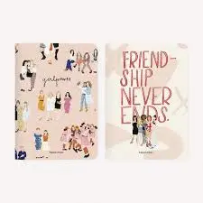 LIBRETAS X 2 12X17 HAPPIMESS AMIGAS GIRL POWER