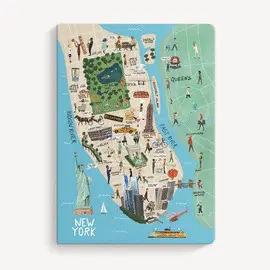 CUADERNO COSIDO RAYADO 15X21CM NEW YORK