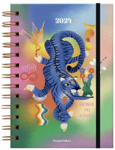 HONRÁ TU PODER: AGENDA POCKET 2024 2 DÍAS POR HOJA ANILLADA HAPPIMESS