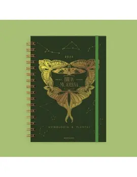AGENDA A5 2025 SEMANA BRUJA MODERNA - CRISÁLIDA DORADA (MARIPOSA CON VERDE)
