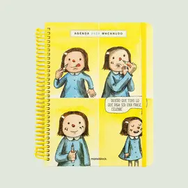 AGENDA A5 SEMANAL ANILLADA 2026  - FRASE CÉLEBRE - LINIERS MACANUDO MONOBLOCK