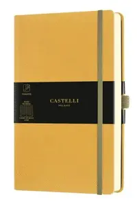 CASTELLI NOTEBOOK PKT SQU AQUA MUSTARD