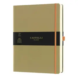 CASTELLI NOTEBOOK LRG SQU AQUARELA OLIVE