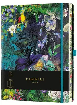 Castelli Notebook Lrg Pla Eden Lily
