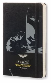 MOLESKINE 2017 BATMAN LIMITED EDITION DAILY PLANNER, 12M, LARGE, BLACK, HARD COVER (5 X 8.25)