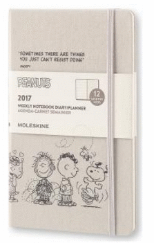 MOLESKINE 2017 PEANUTS LIMITED EDITION WEEKLY NOTEBOOK, 12M, LARGE, LIGHT GREY, HARD COVER (5 X 8.25) 