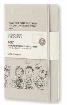 MOLESKINE 2017 PEANUTS LIMITED EDITION WEEKLY NOTEBOOK, 12M, LARGE, LIGHT GREY, HARD COVER (5 X 8.25) 