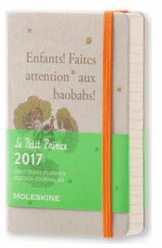 MOLESKINE 2017 LE PETIT PRINCE LIMITED EDITION DAILY PLANNER, 12M, POCKET, LIGHT GREY, HARD COVER (3.5 X 5.5) 