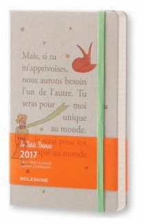 MOLESKINE 2017 LE PETIT PRINCE LIMITED EDITION DAILY PLANNER, 12M, LARGE, LIGHT GREY, HARD COVER (5 X 8.25)