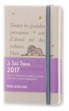 MOLESKINE 2017 LE PETIT PRINCE LIMITED EDITION WEEKLY NOTEBOOK, 12M, POCKET, LIGHT GREY, HARD COVER (3.5 X 5.5) 
