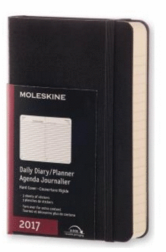 MOLESKINE 2017 DAILY PLANNER, 12M, POCKET, BLACK, HARD COVER (3.5 X 5.5)