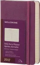 MOLESKINE 2017 DAILY PLANNER, 12M, POCKET, GRAPE VIOLET, HARD COVER (3.5 X 5.5)