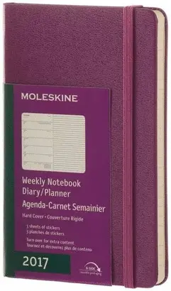 MOLESKINE 2017 DAILY PLANNER, 12M, LARGE, GRAPE VIOLET, HARD COVER (5 X 8.25)