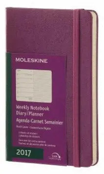 MOLESKINE 2017 WEEKLY NOTEBOOK, 12M, POCKET, GRAPE VIOLET, HARD COVER (3.5 X 5.5)
