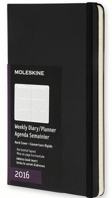 MOLESKINE WEEKLY PLANNER HORIZONTAL LARGE BLACK 2016