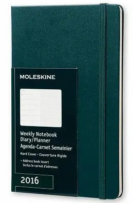 MOLESKINE WEEKLY NOTEBOOK LARGE GREEN 2016