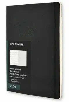 MOLESKINE WEEKLY NOTEBOOK EXTRA LARGE BLACK 2016