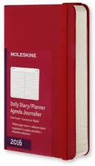 MOLESKINE DAILY PLANNER POCKET RED 2016