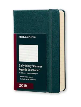 MOLESKINE DAILY PLANNER POCKET GREEN 2016