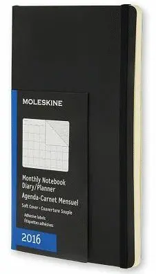 MOLESKINE MONTHLY POCKET BLACK 2016