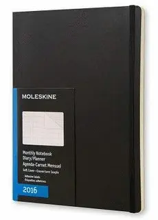 MOLESKINE MONTHLY NOTEBOOK DIARY  EXTRA LARGE BLACK 2016