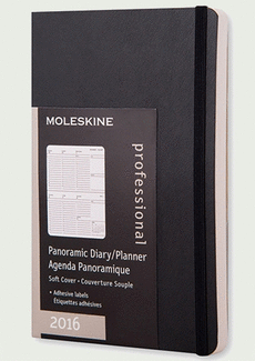 MOLESKINE PANORAMIC POCKET BLACK 2016