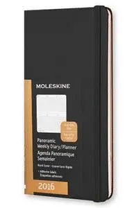 MOLESKINE WEEKLY PANORAMIC SLIM BLACK 2016