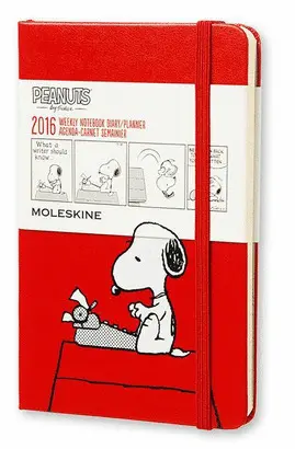 MOLESKINE PEANUTS WEEKLY NOTEBOOK POCKET RED 2016