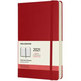 MOLESKINE 2021 12M DAILY LG S.RED HARD