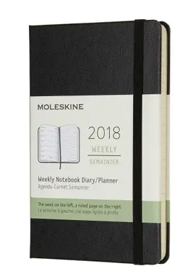 12M PLANNER MONTHLY NOTEBOOK POCKET BLACK SOFT COVER