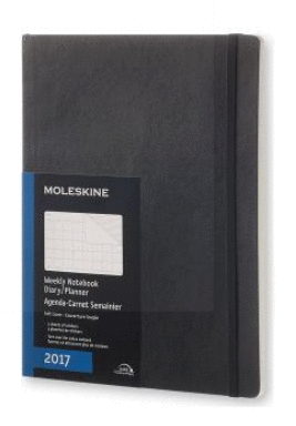 12M PLANNER MONTHLY NOTEBOOK EXTRA LARGE BLACK SOFT COVER