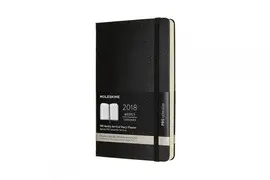 12M PLANNER WEEKLY HORIZONTAL POCKET BLACK HARD COVER