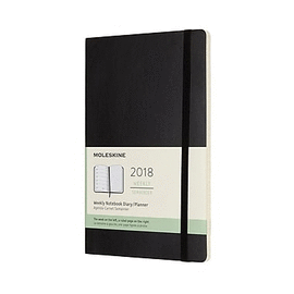 12M PLANNER WEEKLY NOTEBOOK POCKET BLACK SOFT COVER