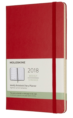 12M PLANNER WEEKLY NOTEBOOK EXTRA LARGE SCARLET RED SOFT COVER