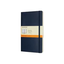 MOLESKINE CLASSIC NOTEBOOK, LARGE, RULED, SAPPHIRE BLUE, SOFT COVER (5 X 8.25)