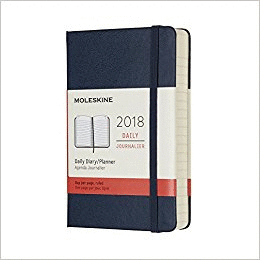 12M PLANNER DAILY POCKET SAPPHIRE BLUE HARD COVER