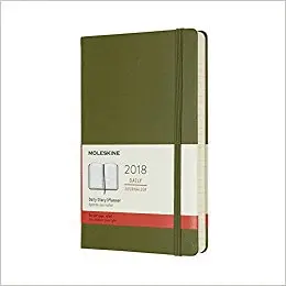 12M PLANNER DAILY LARGE ELM GREEN HARD COVER