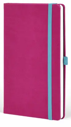 Castelli Notebook Mid Ruled Kaleido Raspberry 13X21 cm