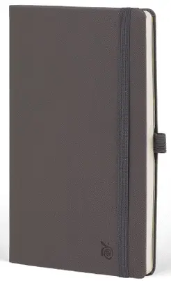 Castelli Notebook Mid Ruled Appeel Classic Grey 13X21 cm