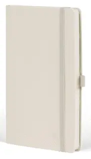 Castelli Notebook Mid Ruled Appeel Classic White 13X21 cm