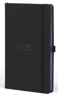 Castelli Notebook Mid Ruled All Metal Blue 13X21 cm