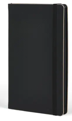 Castelli Notebook Mid Ruled Black Laser Taupe 13X21 cm