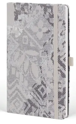 Castelli Notebook Mid Ruled Shabby Grey Texture 13X21 cm