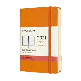 MOLESKINE 2021 12M DAILY PK CADMIUM ORANGE HARD