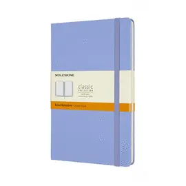 MOLESKINE CLASSIC NOTEBOOK, LARGE, RULED, HYDRANGEA BLUE, HARD COVER (5 X 8.25)