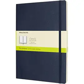 MOLESKINE CLASSIC - CUADERNO (5.0 X 8.5 IN), DISEÑO DOBLE, CON RAYAS, COLOR AZUL ZAFIRO, 192 PÁGINAS