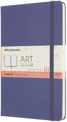 Moleskine Art Logbook, Large, Lavender Violet, Hard Cover (5 X 8. 25)