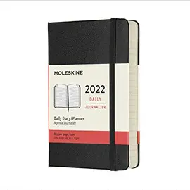 MOLESKINE CLASSIC - PLANIFICADOR MENSUAL PARA 18 MESES 2022, TAPA DURA, BOLSILLO (3,5 X 5,5), COLOR NEGRO
