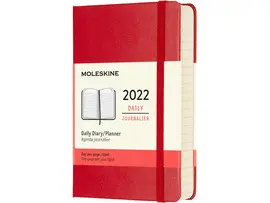 MOLESKINE CLASSIC 18 MESES 2021-2022 PLANIFICADOR SEMANAL, CUBIERTA DURA, BOLSILLO (3,5 X 5,5), ROJO ESCARLATA