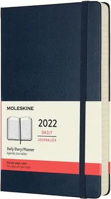 MOLESKINE CLASSIC - PLANIFICADOR DIARIO PARA 12 MESES 2022, TAPA DURA, TAMAÑO GRANDE (5 X 8,25), COLOR AZUL ZAFIRO